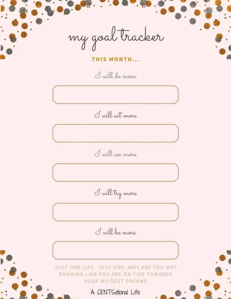 Monthly Goal Tracker
