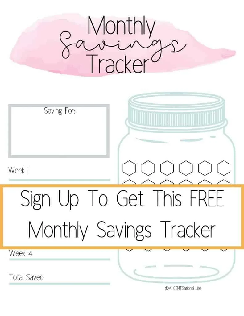 FREE Money Hacks Savings Tracker
