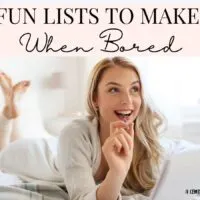 Woman making fun lists