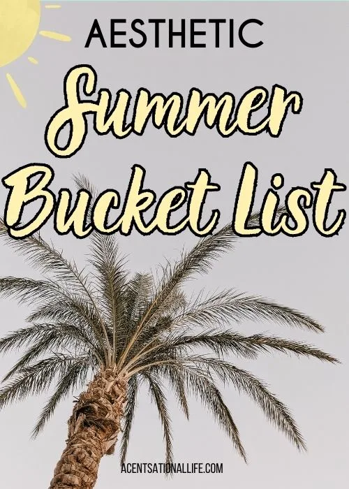aesthetic summer bucket list